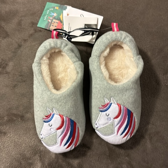 Joules Childrens Slippet Felt Mule Slippers With Horse Applique - Picture 2 of 3